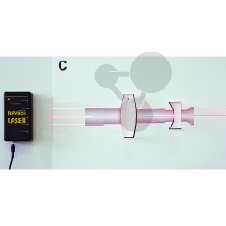 Zestaw do doświadczeń z optyki geometrycznej z laserem diodowym i metalową tablicą